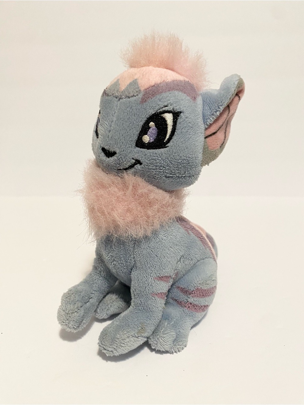 Neopets Striped Xweetok Plush Jakks Pacific Series 6" Blue Pink Toy 2008